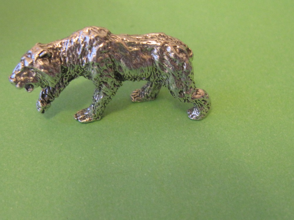 Walking BEAR - figurine , mini statue GIFT BOXED
