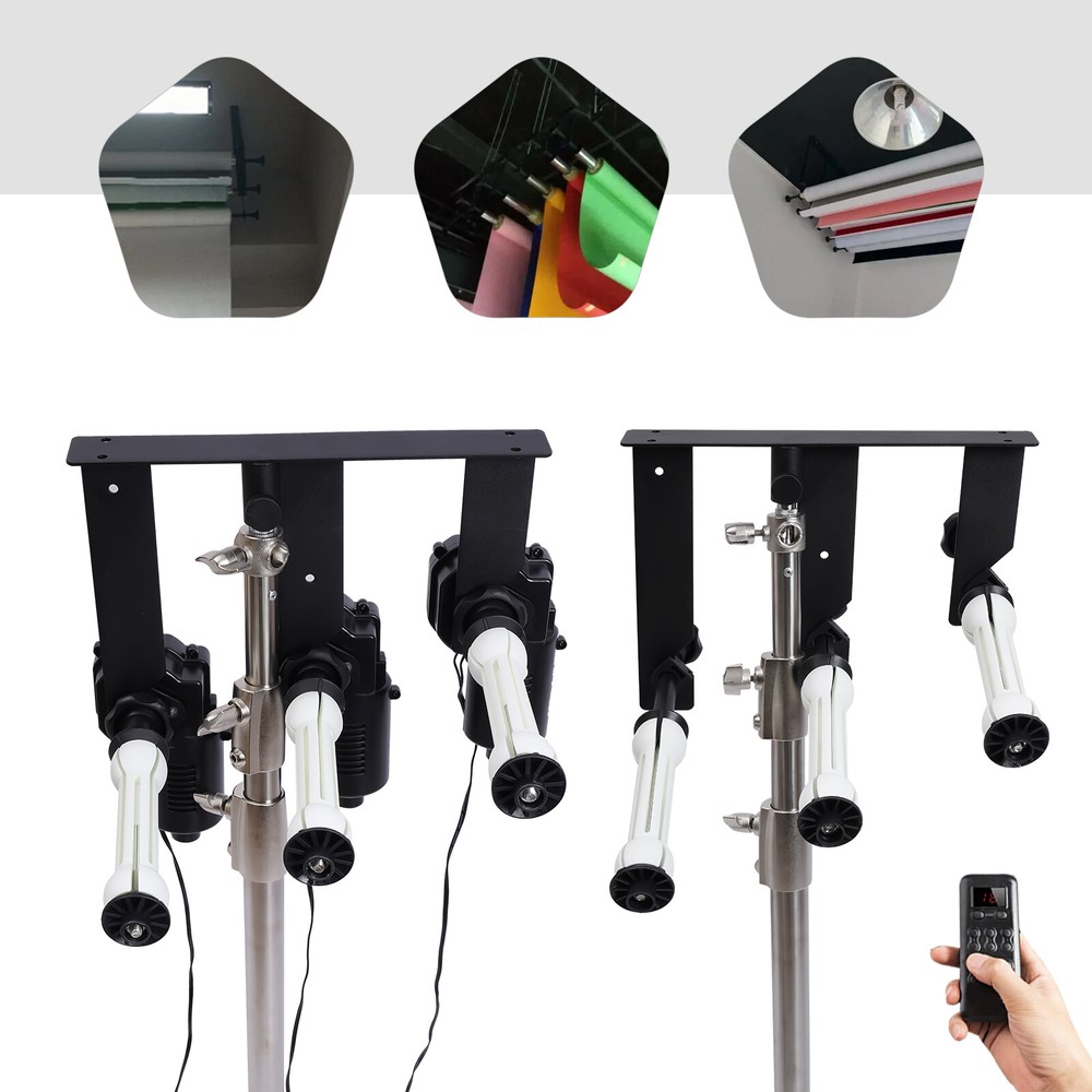 Motorized Electric Background Support System with Remote Control for Photography