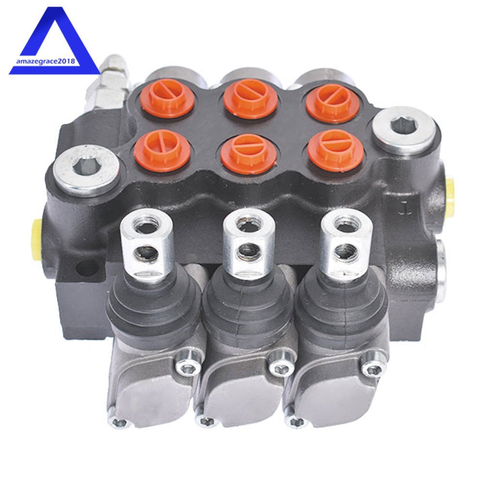 3 Spool Hydraulic Directional Control Valve 11GPM Double Acting Adjustable