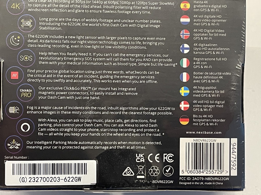 Nextbase Dash Camera 622