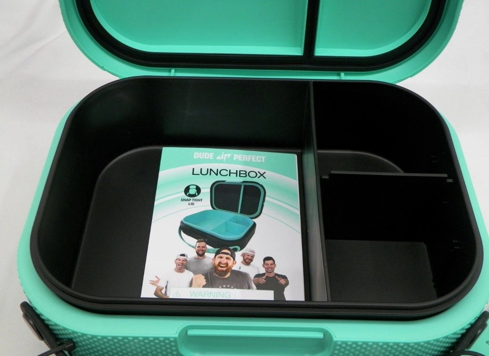 DUDE PERFECT lunchbox - removable inner / adjustable divider / snap tight lid