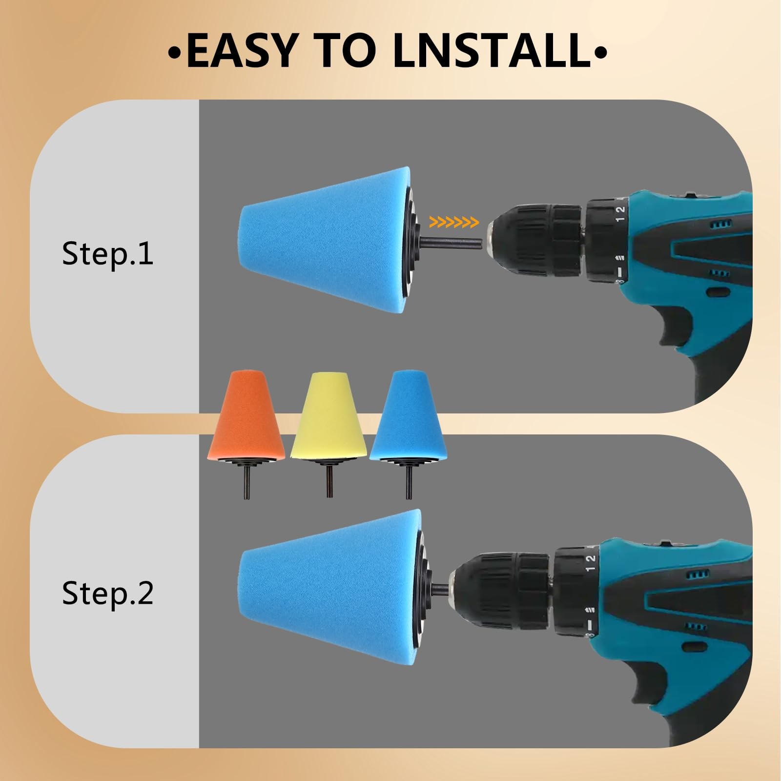 5Pcs Aluminum Polishing Kit Foam Sponge Polishing Balls Wheel Polishing Kit f...