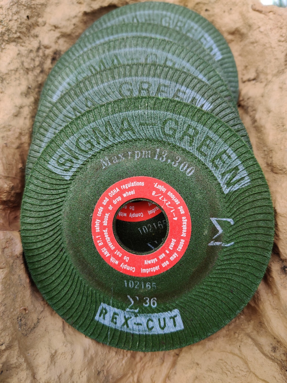 5 pk REX-CUT 4 1/2 X 7/8 T36 Sigma Green 730000