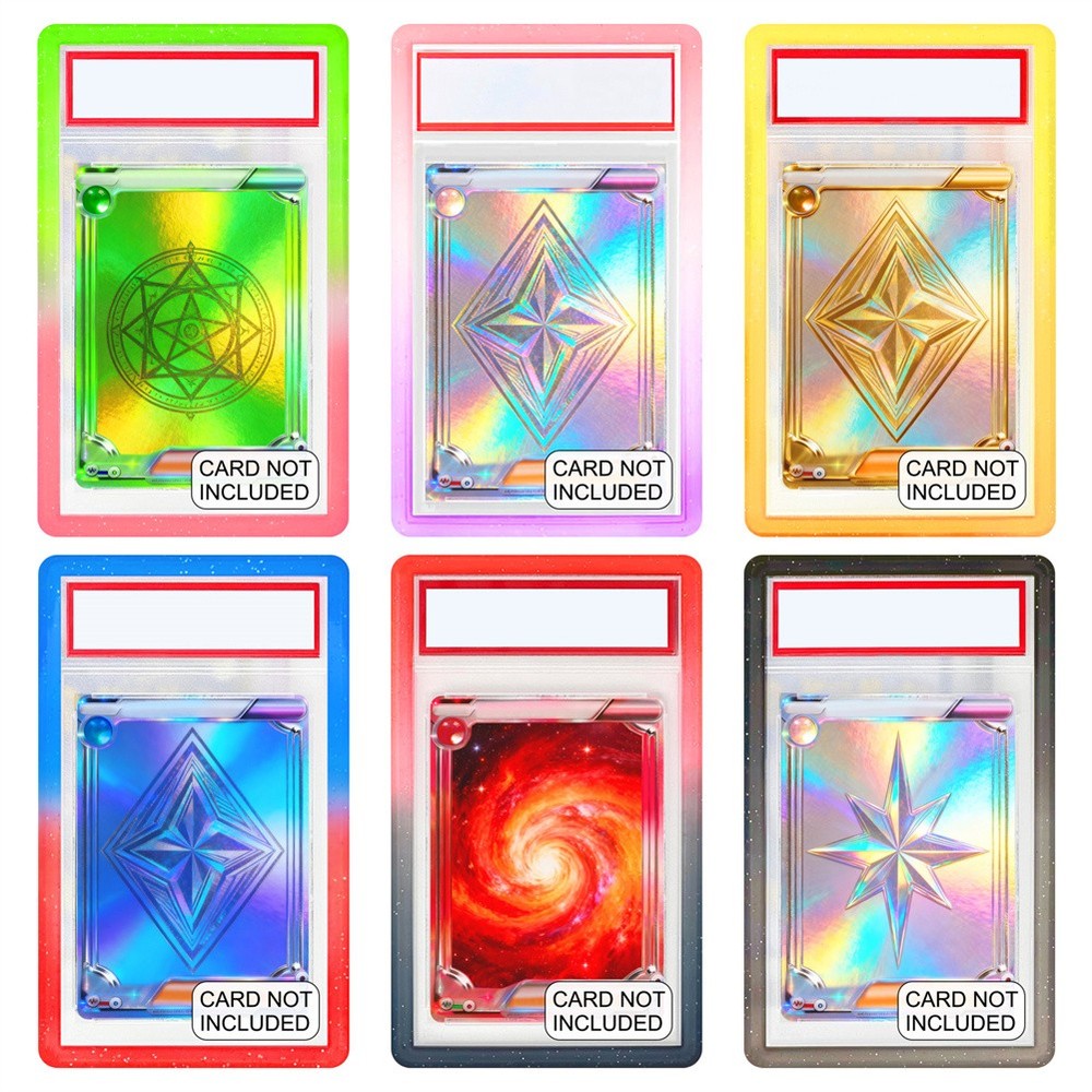 6Pcs Gradient Slab Bumper Guard Protector Skin TPU Stackable For PSA Graded Card