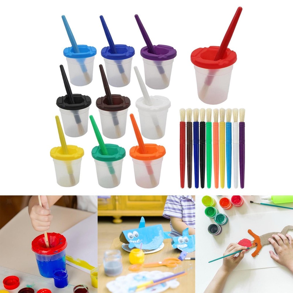 Paint Cups Clear Creative Paint Water Cups for Classroom Drawing DIY Project