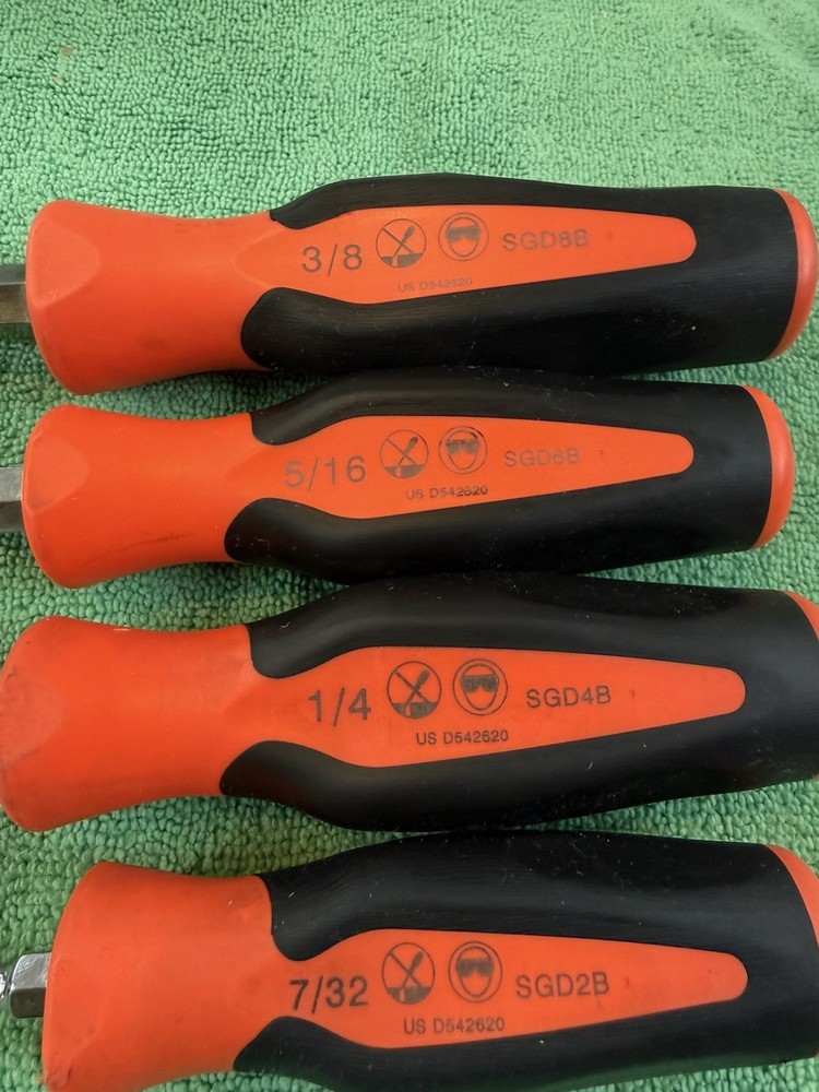 Snap On Soft Grip Screw Driver Set 8pc - SGDX80BO - ORANGE
