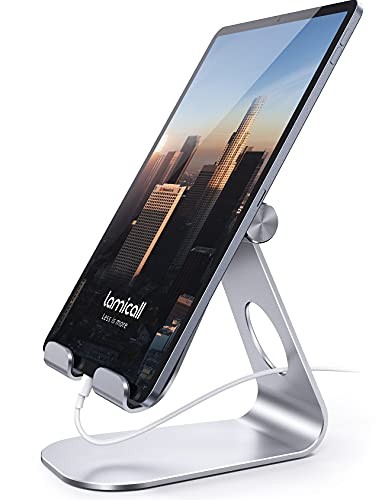 Tablet Stand, Adjustable Tablet Holder - Desktop Stand Dock Holder 1-Silver