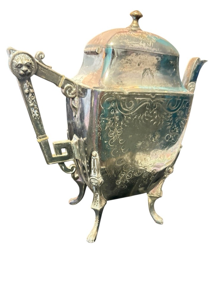 1876 antique silver Meridian teapot