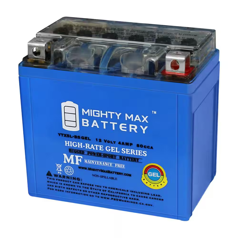 YTX5L-BS GEL Replacement Battery for Exide 5L-BS