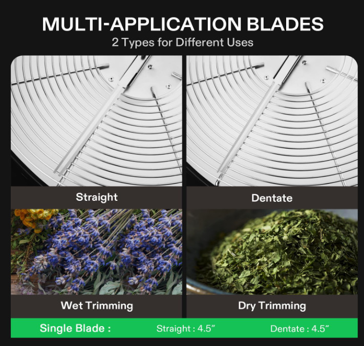 Leaf Bowl Trimmer 19'' Manual Bud Trimmer with Stainless Steel Blades Drying Bag