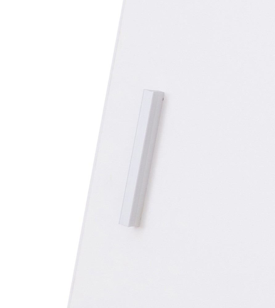 New Basicwise Modern Long Bathroom Wall Mounted Cabinet, White