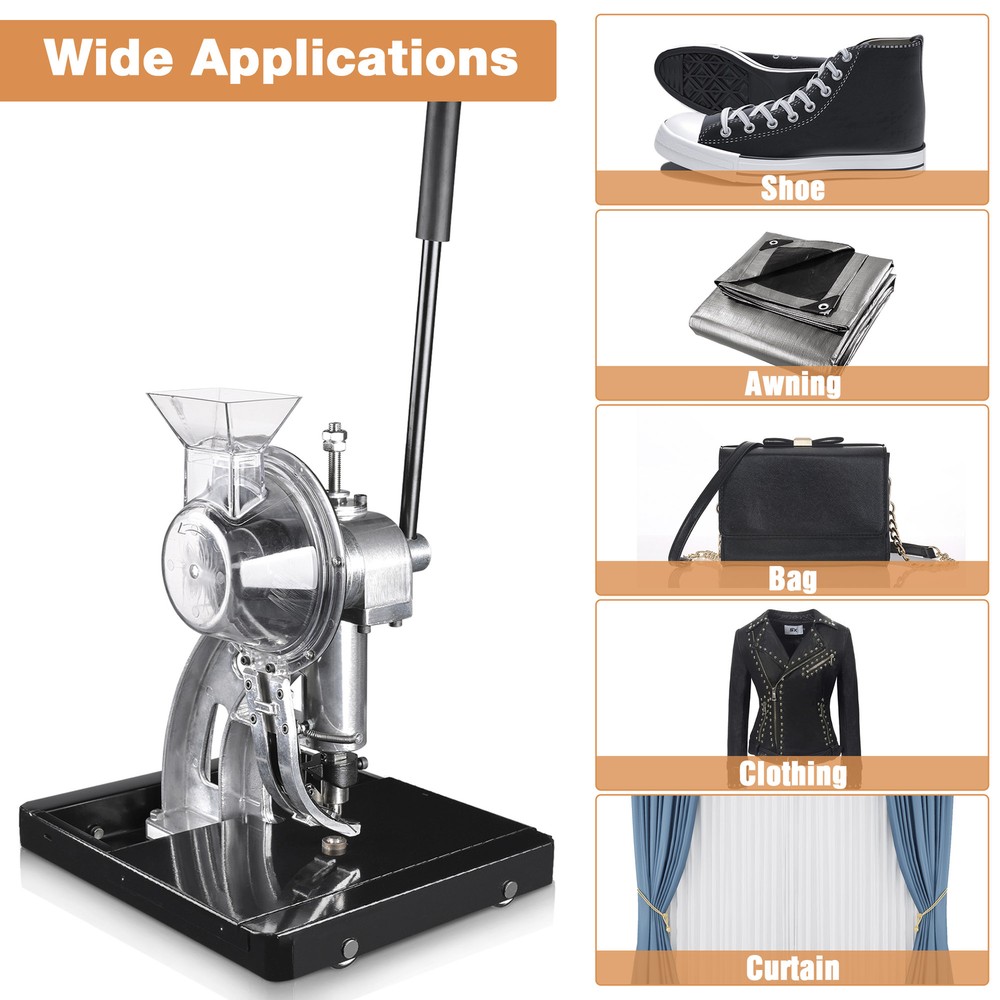 Semi-Automatic Grommet Hand Press Machine Tool with #2 Eyelet Banner