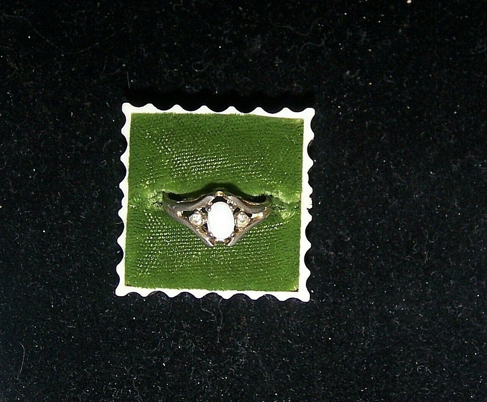 OOAK HAND CRAFTER ARTISAN RING GEMSTONE SIZE OPAL 8.5
