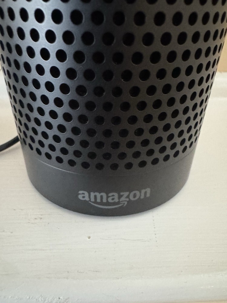 Amazon Echo 1st Gen Alexa Smart Speaker Black w/ Power Adapter Tested Working