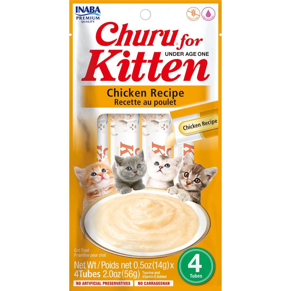 Inaba Cat Churu Puree Kitten Chicken, 6 Pack - 56g