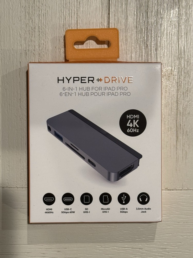 Hyper HyperDrive 6-In-1 USB-C Hub for iPad Pro - Space Gray