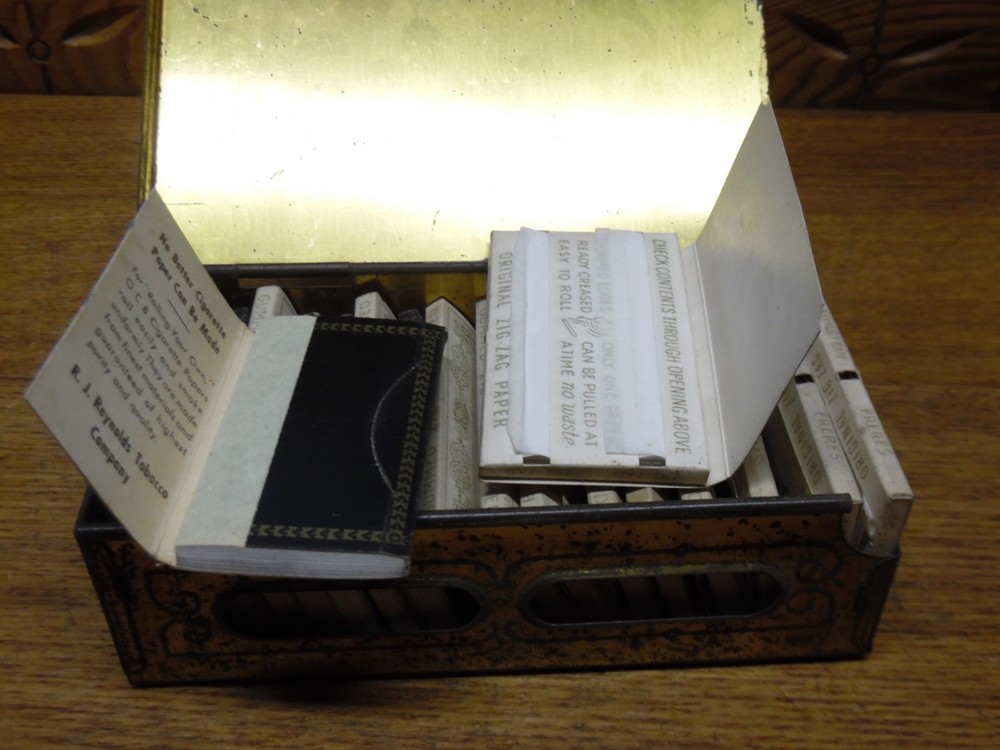Antique Zig Zag Cigarette Papers Dispenser - Filled Up!