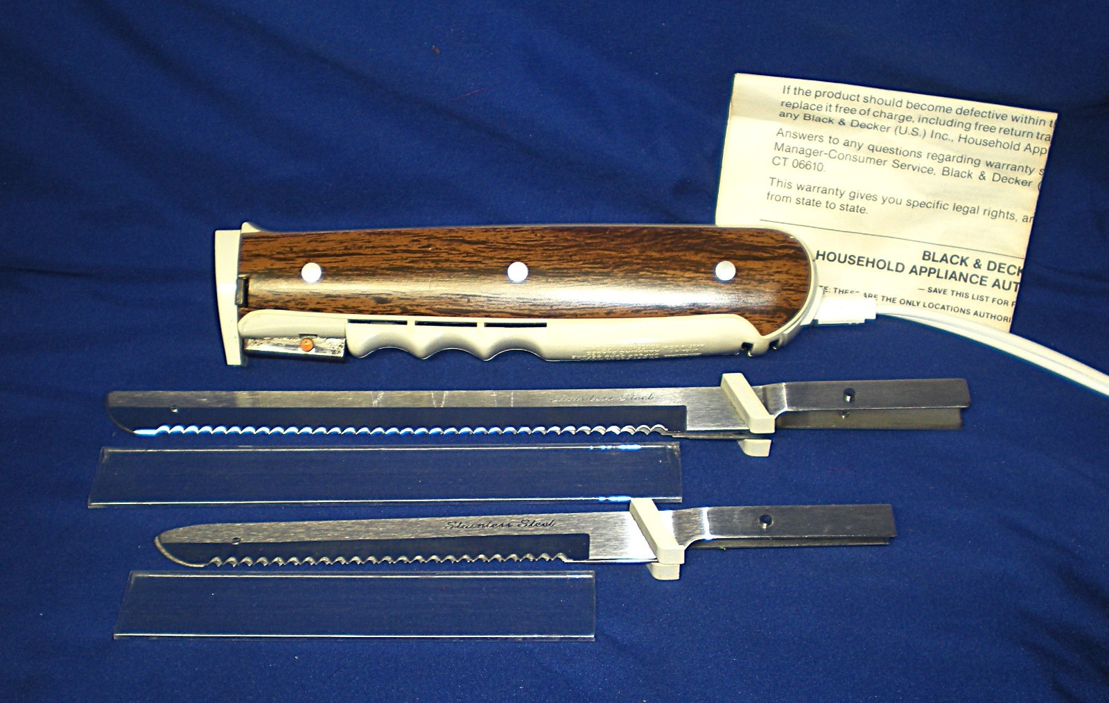 Vintage MCM Spacemaker EK30 Black & Decker Electric Slicing Carving Knife Set