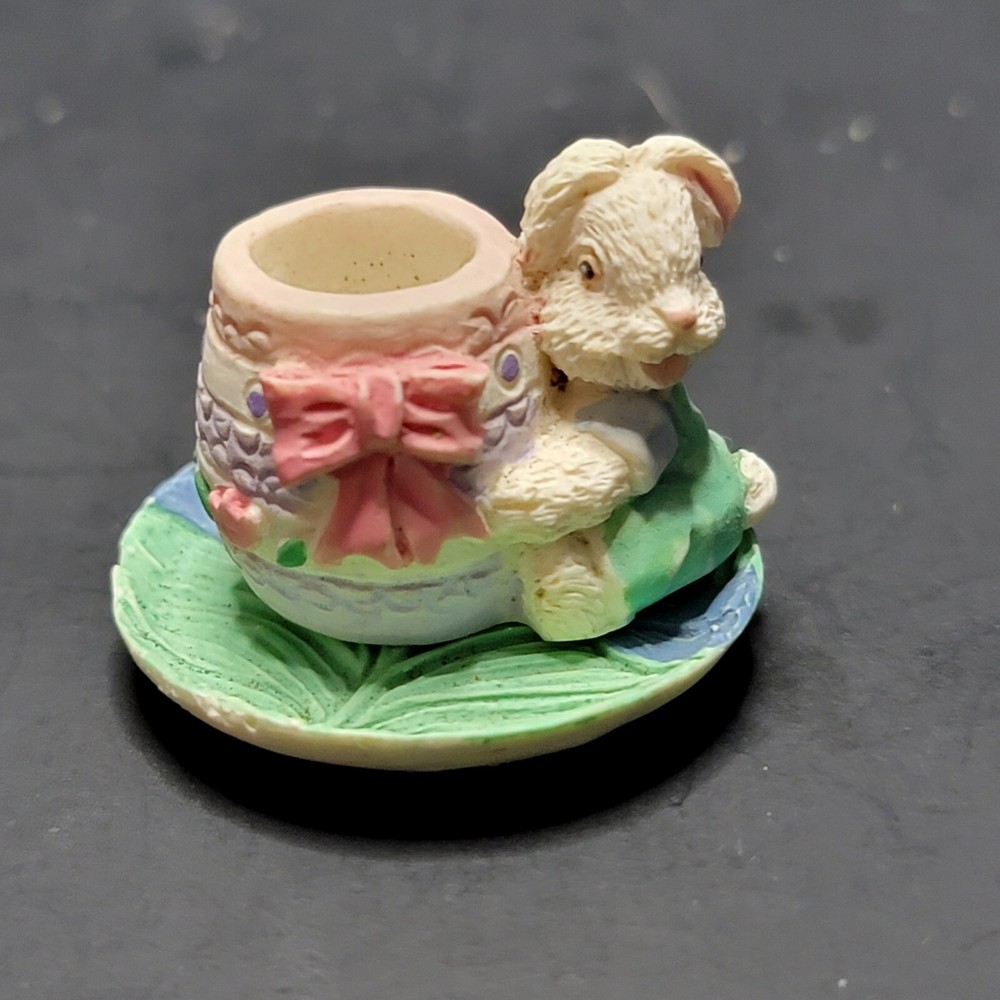 Easter Resin Miniature Tea Set Not Complete
