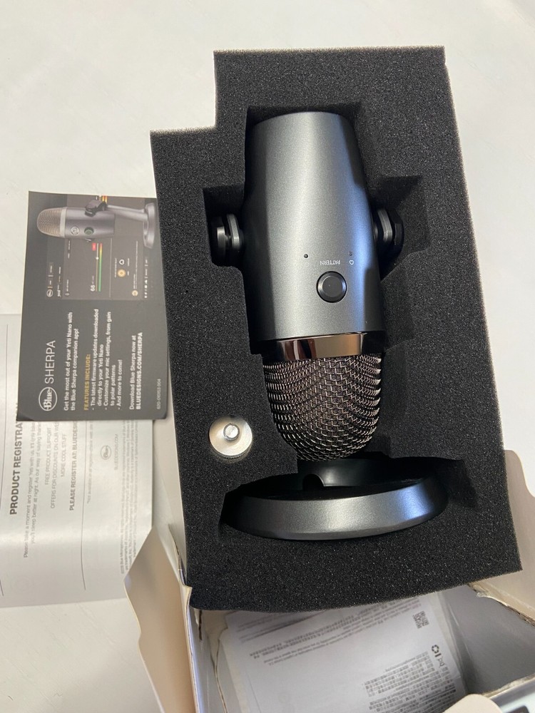 LOGITECH BLUE YETI NANO Shadow Gray Recording Streaming USB Microphone