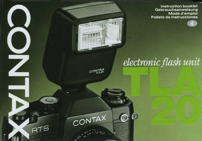Contax TLA 20 Electronic Flash Instruction Manual Original (multi-language)