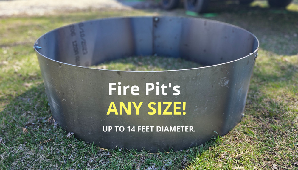 Fire Pit Ring Round 11 ga Steel. Extra Deep 30 wide x 20 deep,