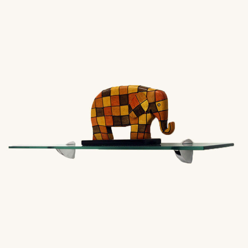 Oriole Glass Shelf 10" X 42" in Chrome