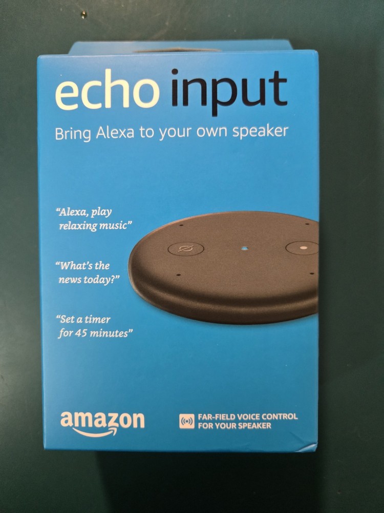 Echo Input Amazon Voice Control Speaker Accessory New Sealed In Box