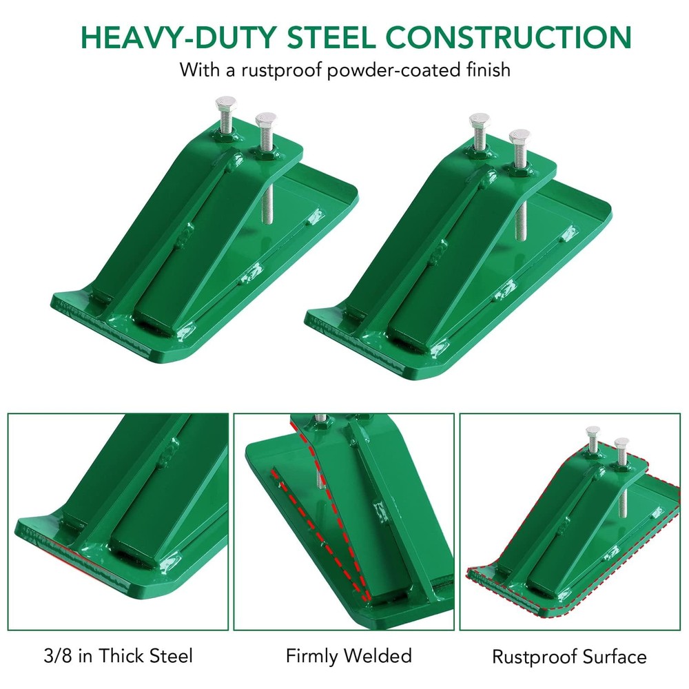 ⛳2PC Tractor Bucket Protector,Ski Edge Protector w/Lock Nuts&Bolts,Snow Removal