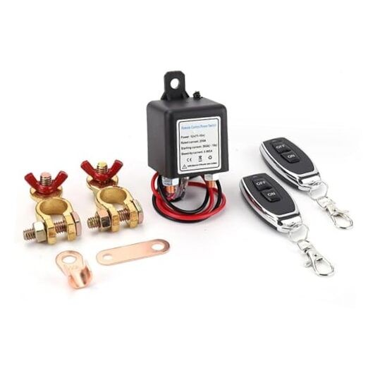 DC12V Remote Battery Disconnect Switch, Car Kill Switch Anti Theft Prevent