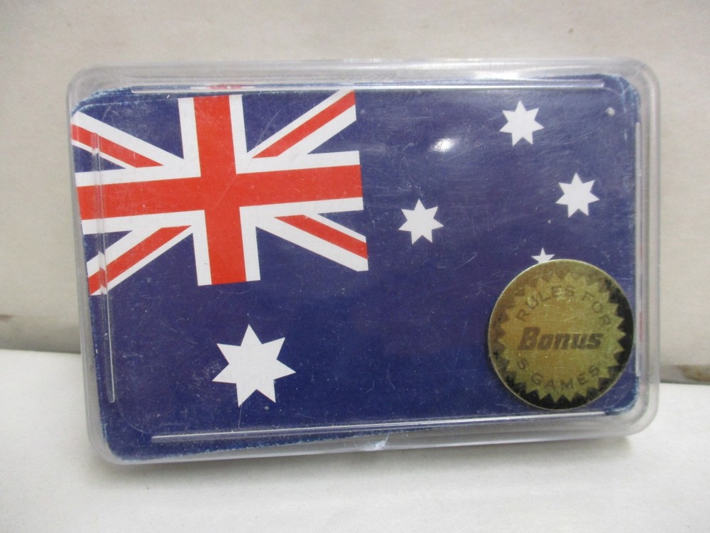 Australia Flag Playing Cards Complete Set In Plastic Case
