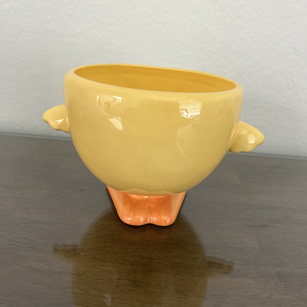 Hallmark Easter Candy Container -planter Dish - Yellow Chick Ceramic Bowl