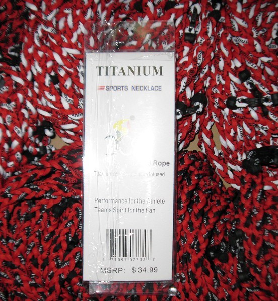 TITANIUM TORNADO BASEBALL MLB SPORTS NECKLACE