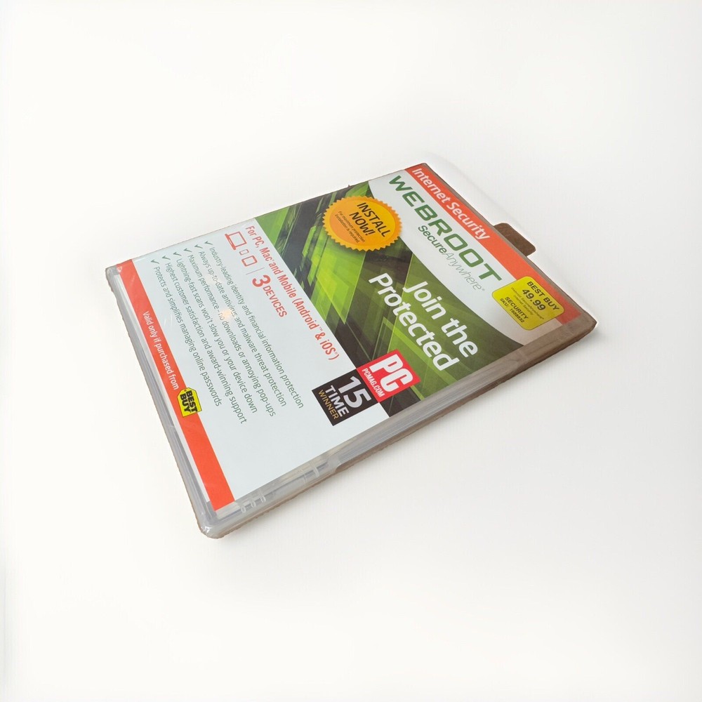 WEBROOT SecureAnywhere Internet Security PLUS - 3 Devices / 1 Year Subscr