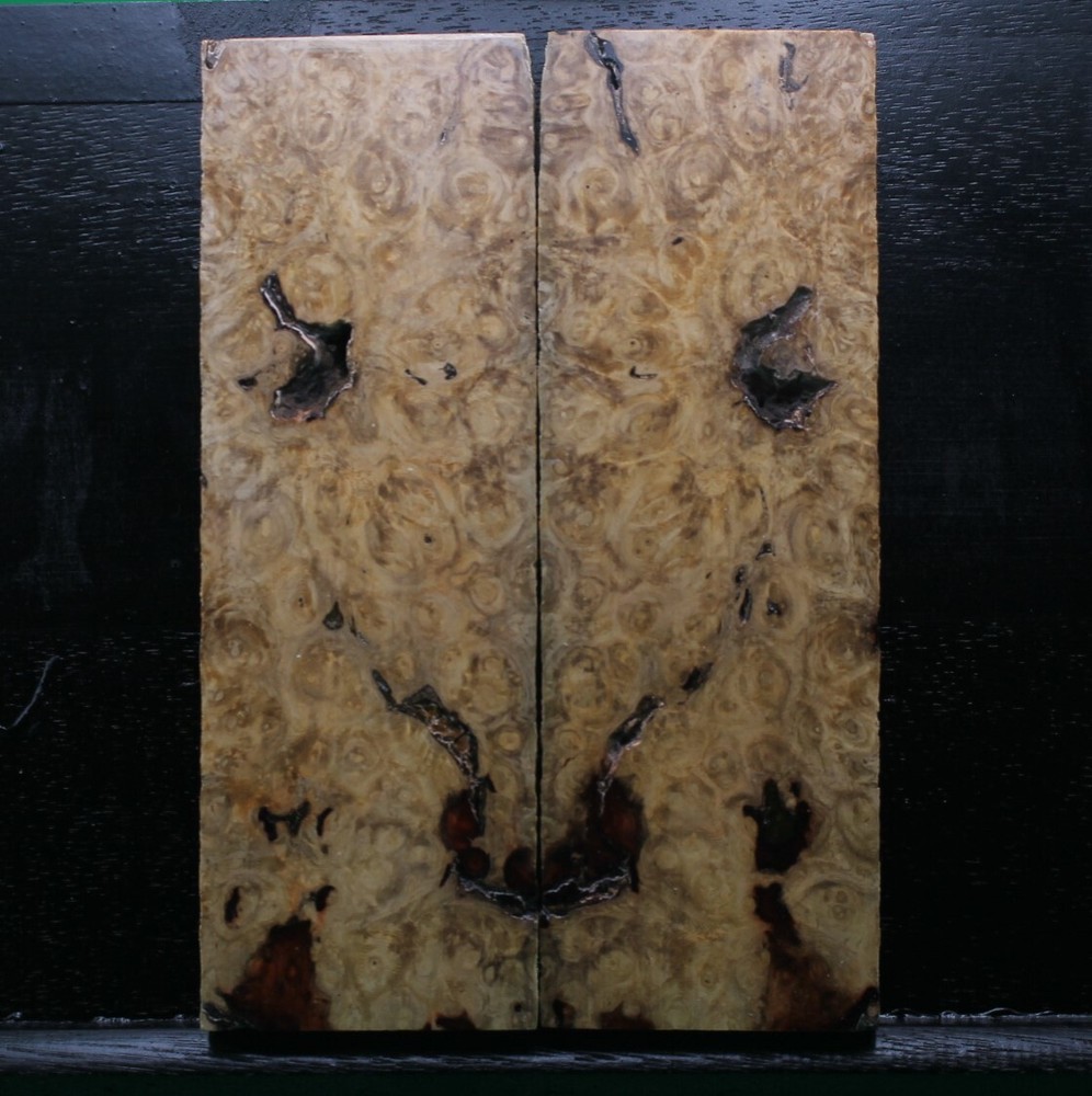 Stabilized Amboyna Burl - Extra Thick - Knife Making Handle Material