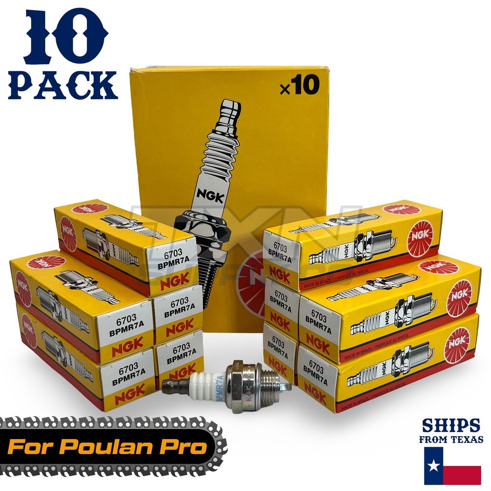 10 Pack NGK Spark Plug - For Poulan Pro 336 Chainsaw