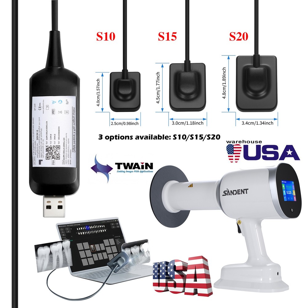 Dental X Portable Ray Digital Machine Rayos with Shield /Sensor Size 1/2