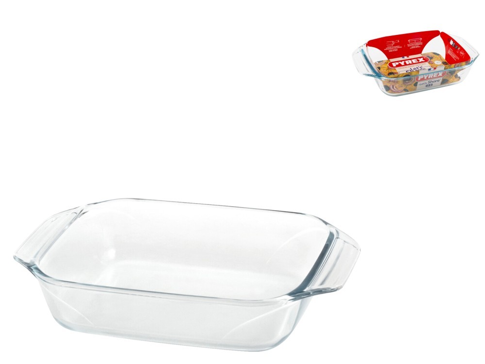 Pyrex Rectangular Baking Dish In Tempered Glass 28X17 Cm; Capacity 1.4 L