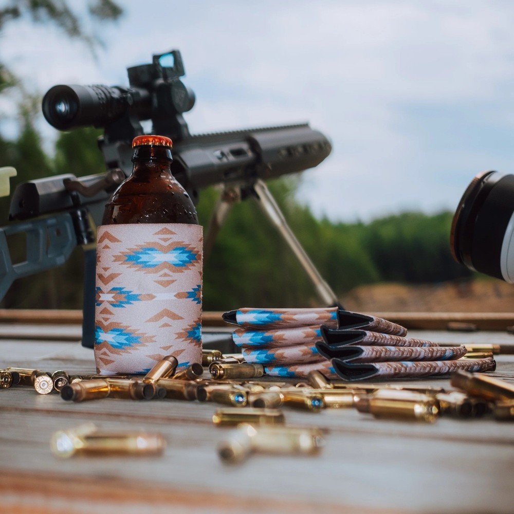 Black Canyon Systems BCS Tan & Blue Coozie