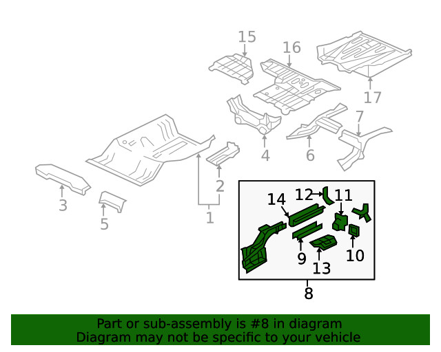 Genuine Honda Frame Side Member Assembly 65660-SNE-A23ZZ