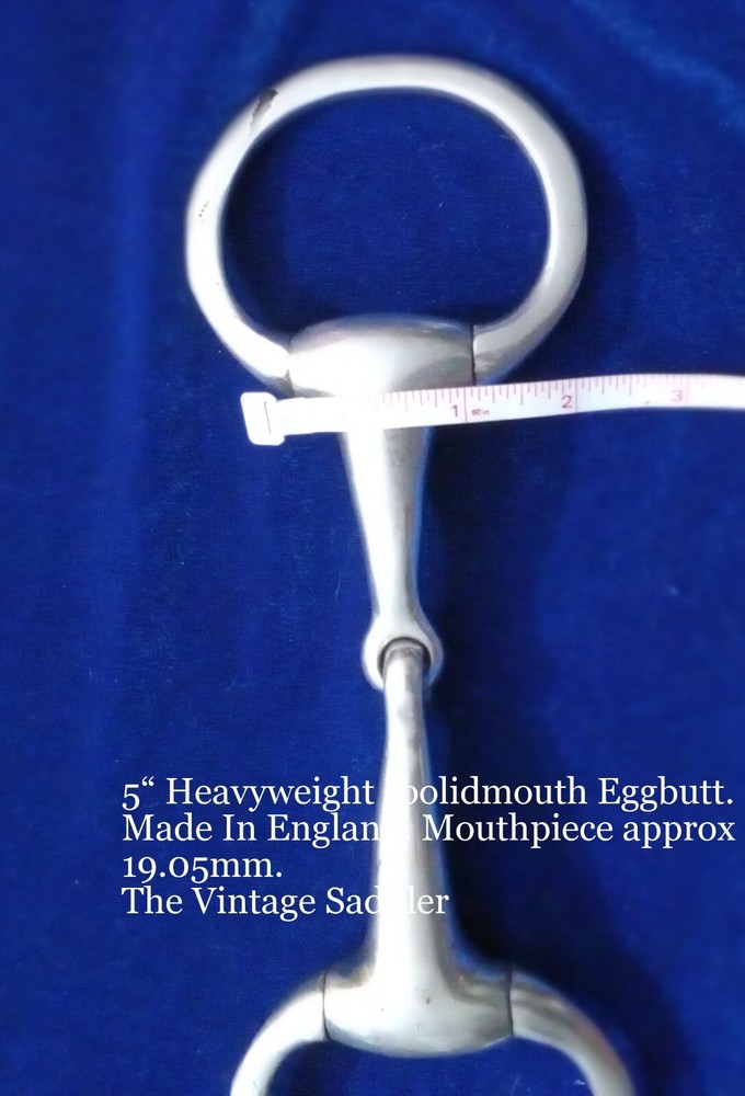 Eggbutt Snaffle, 5" Hand Cast Heavyweight, solid mouth,. Fabulous Bit.