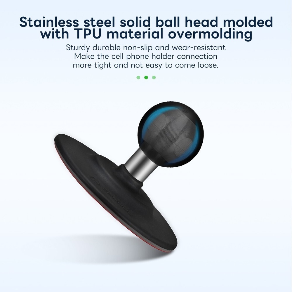 FANAUE Flex Adhesive Ball Base Compatible RAM Mounts B Size Double Socket Arm