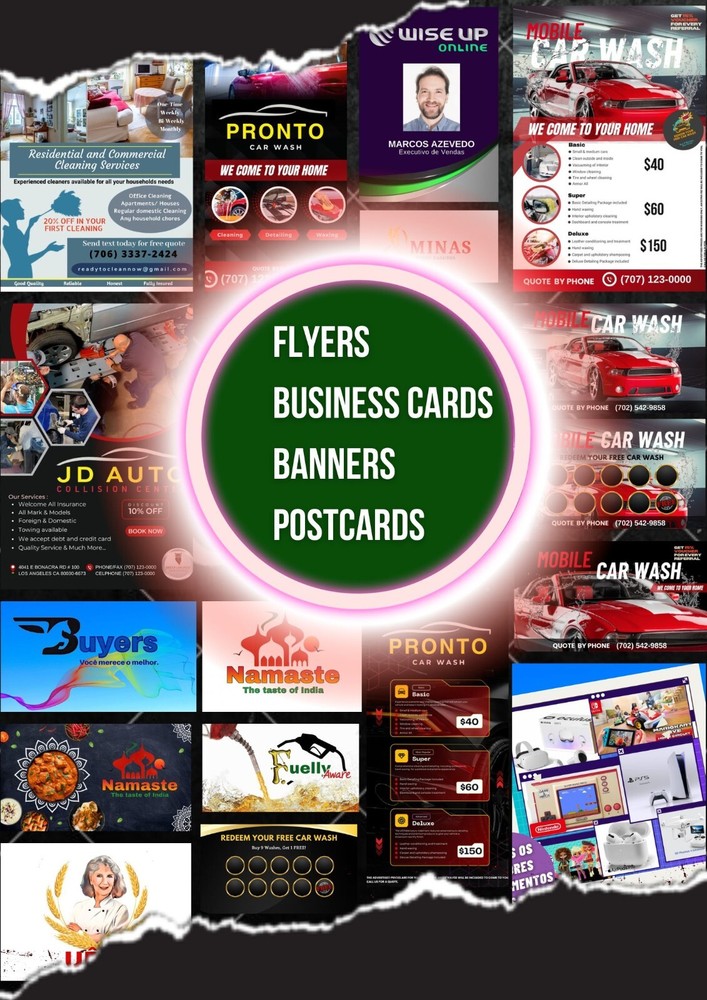 Customized flyer design, banner, business card, leaflet - DESIGN ONLY