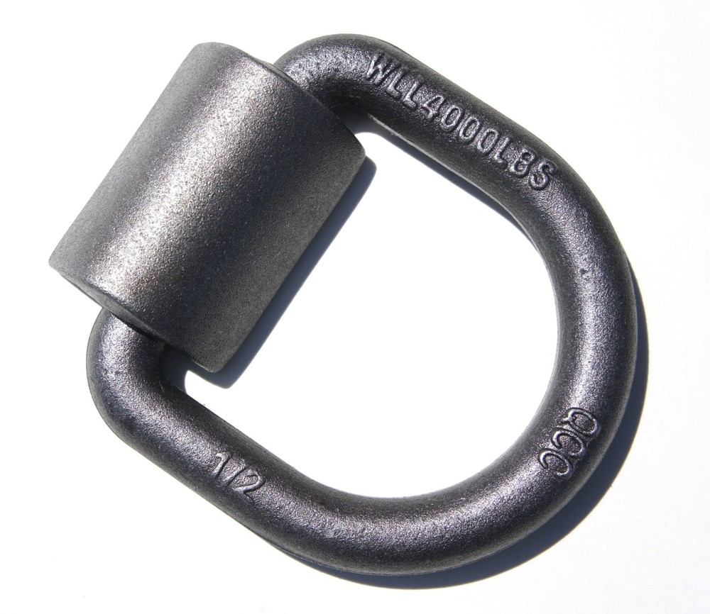 10 Weld On 1/2" D Rings Flatbed Truck Trailer Cargo Tie Down Strap & Chain Ring