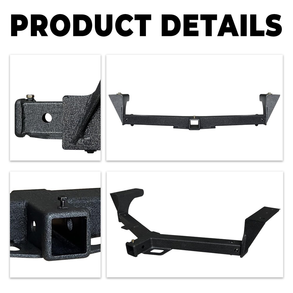 Class 3 Trailer Hitch Black Compatible with 2006-2018 RAV4 2” Hitch Receiver