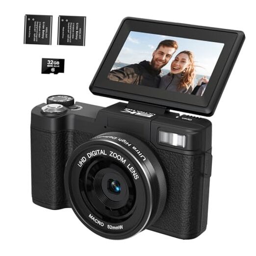 5K Digital Camera for Photography 64MP Auto-Focus Vlogging Camera for 5KCamera