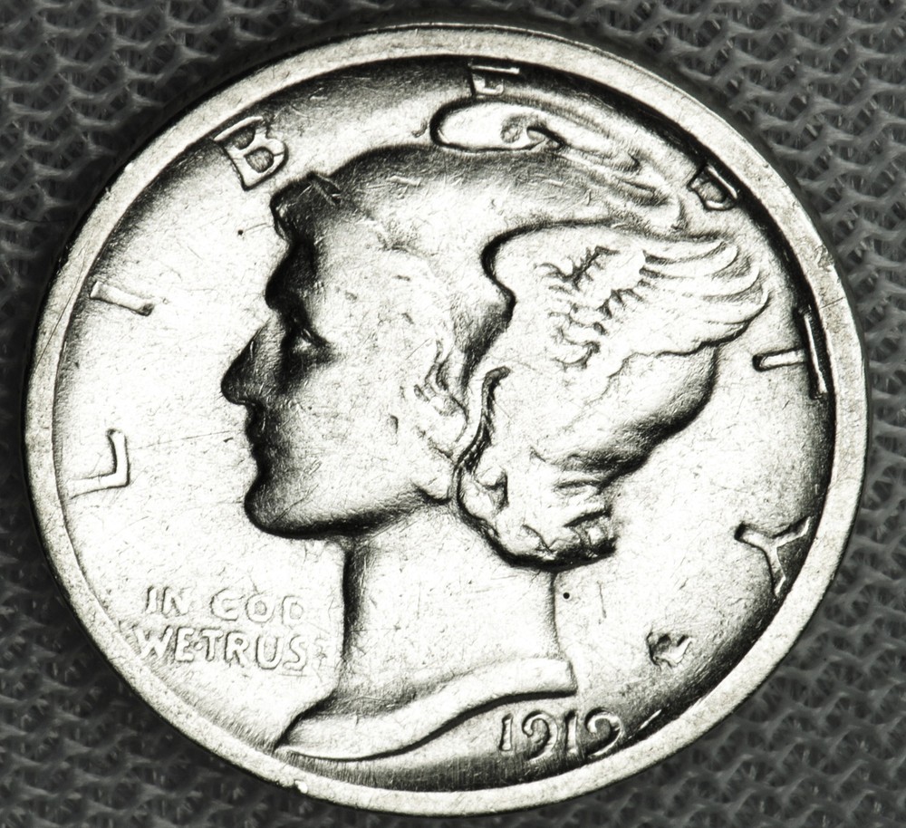 1919-d Mercury Dime.       Better Grade (Inventory A)