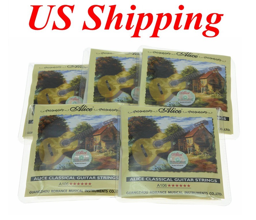 5-PACK Alice Clear Nylon Classical Guitar String Hard Tension Guitar Strings Set