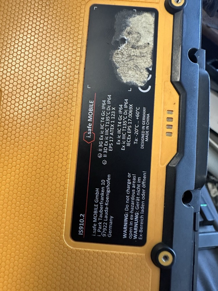 i.SAFE MOBILE IS910.2 INTRINSICALLY SAFE ZONE RUGGED TABLET