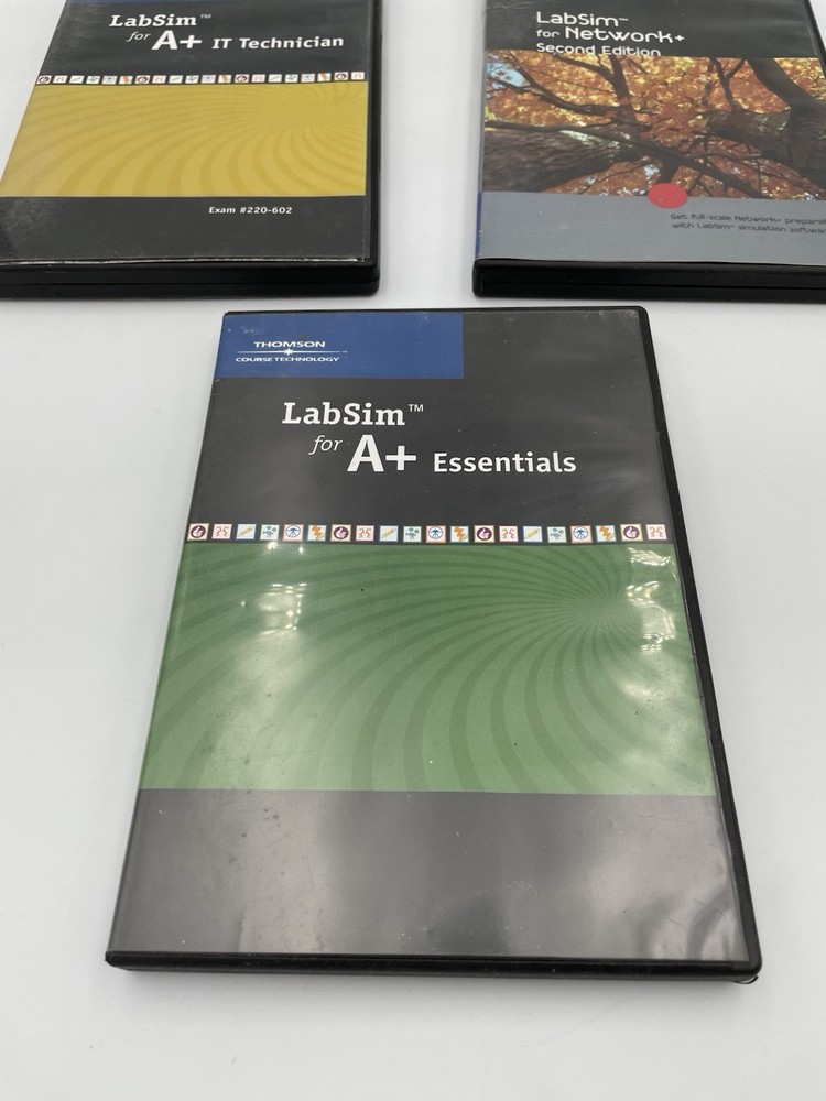 3 LabSim Thomson Course Technology A+ Essentials, IT, Network Programs M1